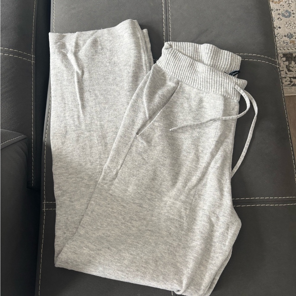 Lazypants Sweater Knit Straight Leg Lounge Pants - Grey - Picture 2 of 2